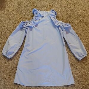 Mng Casual Blue Cold Sholder Dress Size Xsmall